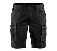 Blåkläder Mujeres Pantalones Cortos de Servicio con Estiramiento, Negro, Talla C38 / 40 - rango óptimo de movimiento y comodidad