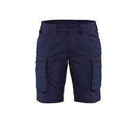 Blåkläder Mujeres Pantalones Cortos de Servicio con Estiramiento, Negro, Talla C46 / 48 - con paneles elásticos y cintura elástica