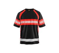 Blåkläder Polo Camisa UV de alta visibilidad Clase 1, Negro / Rojo, Talla XXL