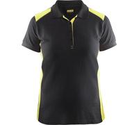 Polo para mujer negro/amarillo XS