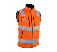 blåkläder Workwear de HI VIS Softshell Chaleco, naranja, 67-30492517-5300-XS