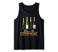 Blame The Champagne Funny Bottle Linup Celebration Design Camiseta sin Mangas