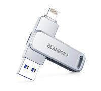 BLANBOK+ Pendrive para Phone 128GB, Certificación MFI, Pen Drive 3 en 1 Tipo C Memoria USB 3.0 Externa Photo Stick para iOS, Phone, Pad, Mac, PC, Android, Teléfono, Transferencia Rápida
