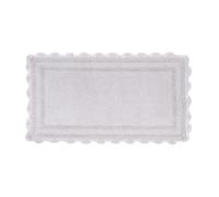 Blanc Mariclò Tappeto bagno in cotone bianco con crochet "Bagno Chiaro" 50x110 cm
