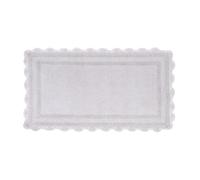 Blanc Mariclò Tappeto bagno in cotone bianco con crochet "Bagno Chiaro" 60x130 cm