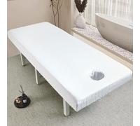 Blanca,70x185cm/2.2x6ft,Sola De Cama De Masaje Con Orificio De La Cara,Mesa De Cubierta De Masaje Transpirable Cubierta Reutilizable De La Cama De La Cama De Belleza