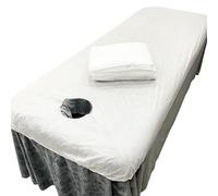Blanca,80x190cm/2.6x6.2ft,40 Piezas De Sábana De Mesa Desechable,Funda De Cama Facial Elástica,Fundas De Cama De Tela No Tejida, Sábana De Cama De Mesa De Belleza