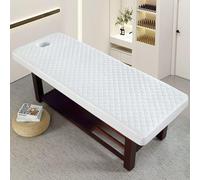 Blanca,80x190cm/2.6x6.2ft,Funda De Cama De Belleza Sábanas Elásticas De La Mesa De Masaje Con Orificio Funda De Cama De Masaje Sábana De Masaje Lavable Todo Cerrado