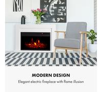 Blanca Chimenea eléctrica 1000/2000W LED 10-30 °C Temporizador semanal Klarstein