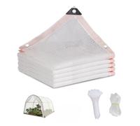 Blanca Malla de Sombreado Exterior, 50% Red de Sombra con Ojales Hdpe Tela de Sombreo para Gallinero Jardín Huerto Plantas Invernadero Balcón Terraza Piscina, Transpirable Toldo Vela(2.4x9m)