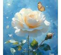 Blanca Pintar Por Numeros Adultos NiñOs Kits, planta DIY Manualidades NiñOs, Lienzos Para Pintar Con Pintura Acrilica Y Pinceles, Regalos Personalizados Para Decoracion Hogar, Sin Marco 90x90cm 3-62