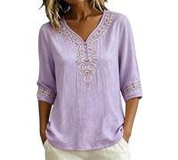 Blancas camisetas de vestir interior camisa mujer mujer gran tamaño blanco, violeta claro, L