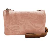 Blanck Bolso Bandolera Mujer Piel Doble Fuelle Cartujano Rosa. Cierre Cremallera con Llavero Alas Angel. Bolsillo Trasero. Regulable. 18,5 x 11 x 4,5 cm y 160 gr. Fabricado en España.