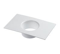Blanco Ø 100mm Conector Plástico para Sistemas de Ventilacion con Brida, Conexión de pared para Manguera Flexible