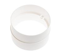 Blanco Ø 100mm Conector Plástico para Sistemas de Ventilación, Conexión para Tubos de Conductos de Aire