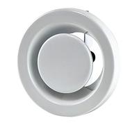 Blanco Ø 80mm Difusor de Extractor de Acero para Pared o Techo con Valvula de Disco, Muelles de Sujeción