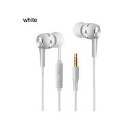 (BLANCO) 1 auricular con cable Super Bass Crack colorido con micrófono de botón Manos libres Samsung