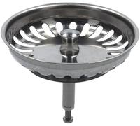 Blanco 125555 - Colador con tapón para funcionamiento excéntrico, acero inoxidable, 8,2 cm