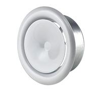 Blanco 125mm Difusor de Ventilación de Suministro de Aire, Rejilla Redonda de Ventilacion para Entrada de Aire, Valvula de Disco Ajustable, de Acero