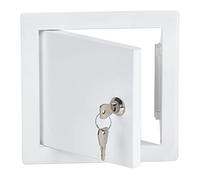Blanco 15x15 cm Puerta de Inspección, Trampillas de Revision de Mantenimiento de Acero con Llave 150x150mm