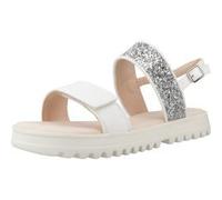 Geox J Sandal Coralie Gir, Sandalia, White/Lt Silver, 29 EU