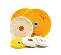 Blanco 3 pulgadas 75 mm agujero pequeño espiral cosido limpieza pulido pulido rueda de algodón para banco amoladora para metal aluminio
