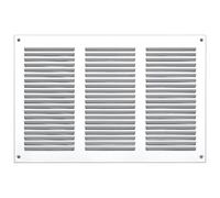 Blanco 300x200 mm Rejilla de Ventilacion con Mosquitera, Metalica