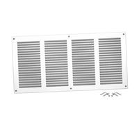 Blanco 400x200 mm Rejilla de Ventilacion con Mosquitera, Metalica