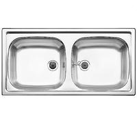 Blanco Top fregadero de acero 86x43.5 cm 500372