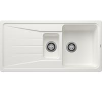 Blanco 519855 - Fregadero SONA 6 S 1 18/2 Cubeta+Escurridor Reversible Sobre Encimera Blanco
