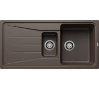Blanco 519859 - Fregadero SONA 6 S 1 18/2 Cubeta+Escurridor Reversible Sobre Encimera Café