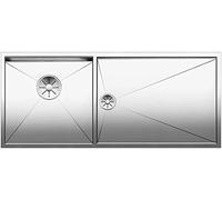 Blanco 521603 Zerox Cocina Fregadero 400/550 de T de If fregadero de acero inoxidable para la cocina Principal Platillos Izquierda, seda Acero Inoxidable Brillo