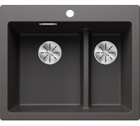 Blanco 521690 - Fregadero Blanco PLEON 6 Split 1 1/2 Cubeta Sobre Encimera Mueble de 60 Cm Gris Roca