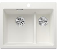 Blanco 521693 - Fregadero Blanco PLEON 6 Split 1 1/2 Cubeta Sobre Encimera Mueble de 60 Cm Blanco