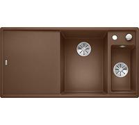 Blanco 523470 Axia III 6 S 6 S Silgranit Puradur Ultrasonido con mando a distancia, incluye tabla de cortar Madera Platillos Derecho, Nuez Moscada