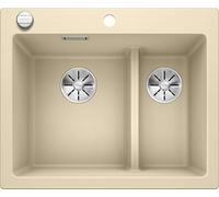 Blanco 523702 pleon 6 Split 6 Silgranit Puradur con desagüe mando a distancia Principal Platillos Izquierda, champán