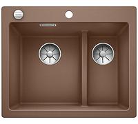 BLANCO 523704 Pleon 6 Split Silgranit PuraDur - Cuenca principal izquierda con control de drenaje, color marrón (nuez moscada), 60 cm Unterschrank