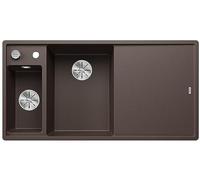 Blanco 524652 Fregadero de Cocina de Granito, Café, 60 cm Unterschrank | Hauptbecken links | mit Holzschneidbrett