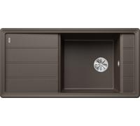 Blanco 524812 - Fregadero FARON XL 6 S 1 Cubeta + Escurridor Sobre Encimera Mueble de 60 Cm Café