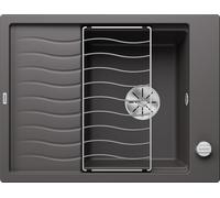 Blanco 524825 - Fregadero ELON 45-S 1 Cubeta+Escurridor Reversible Sobre Encimera Gris Roca