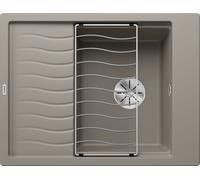 Blanco 524831 - Fregadero ELON 45-S 1 Cubeta+Escurridor Reversible Sobre Encimera Tartufo