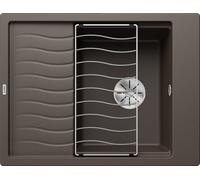Blanco 524833 - Fregadero ELON 45-S 1 Cubeta+Escurridor Reversible Sobre Encimera Café