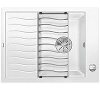 Blanco 524834 Elon - Fregadero de cocina, 524818 | [65 x 50 x 20,2 cm] | para armarios inferiores de 45 cm de ancho | superficie fácil de limpiar | lavabo grande | reversible