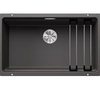 Blanco 525168 - Fregadero ETAGON 700-U 1 Cubeta Bajo Encimera Mueble de 80 Cm Gris Roca