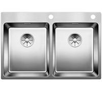 Blanco 525248 | Fregadero de cocina de acero inoxidable ANDANO 340/340-IF/A | Color : acero inoxidable