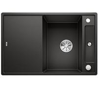 Blanco 525841 Fregadero de Cocina de Granito, Negro, 45 cm Unterschrank | mit Holzschneidbrett