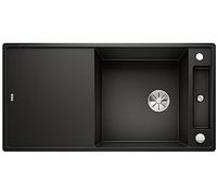 Blanco 525858 Fregadero de Cocina de Granito, Negro, 60 cm Unterschrank - Extra großes Becken