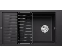 Blanco 525886 - Fregadero ELON XL 8 S 1 Cubeta+Escurridor Sobre Encimera Reversible Negro