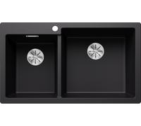 Blanco 525958 - Fregadero PLEON 9 1 1/2 Cubeta Sobre Encimera Mueble de 90 Cm Negro