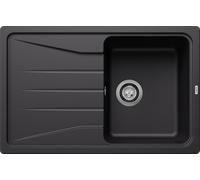 Blanco 525970 - Fregadero SONA 45 S 1 Cubeta+Escurridor Reversible Mueble de 45 Cm Negro